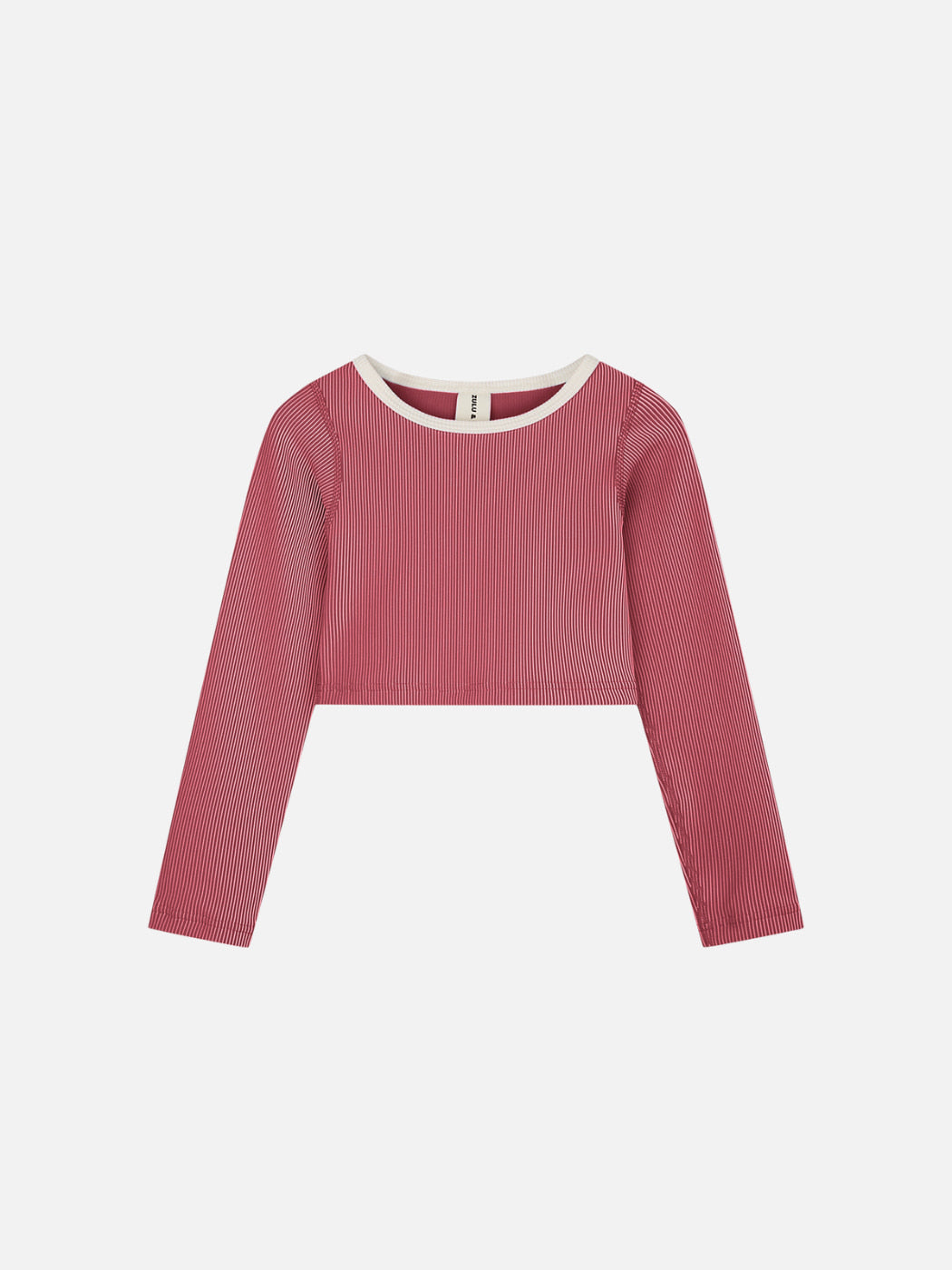 Rib Crop Rashie - Clay