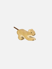Wooden Lion Cub - Playing