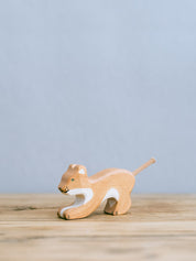 Wooden Lion Cub - Playing
