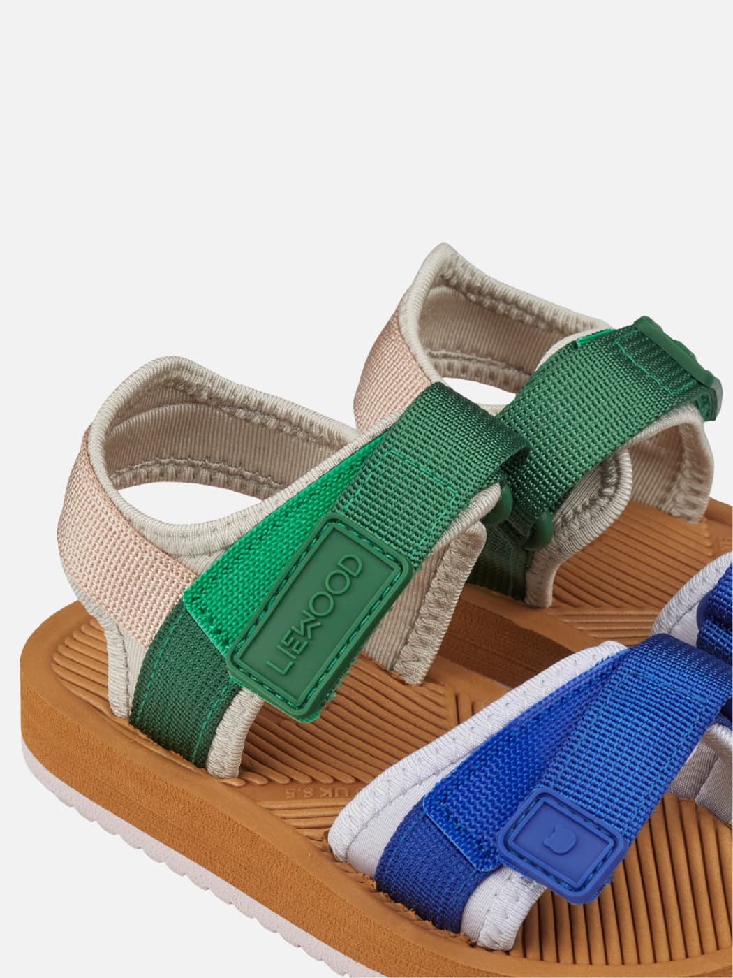 Monty Sandals - Bright Green + Blue