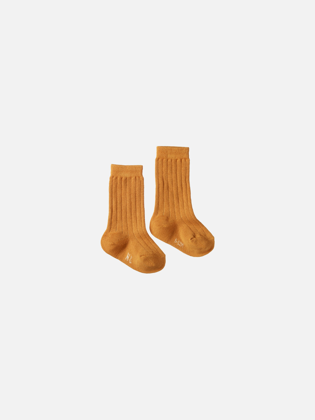 Organic Cotton Rib Socks - Straw
