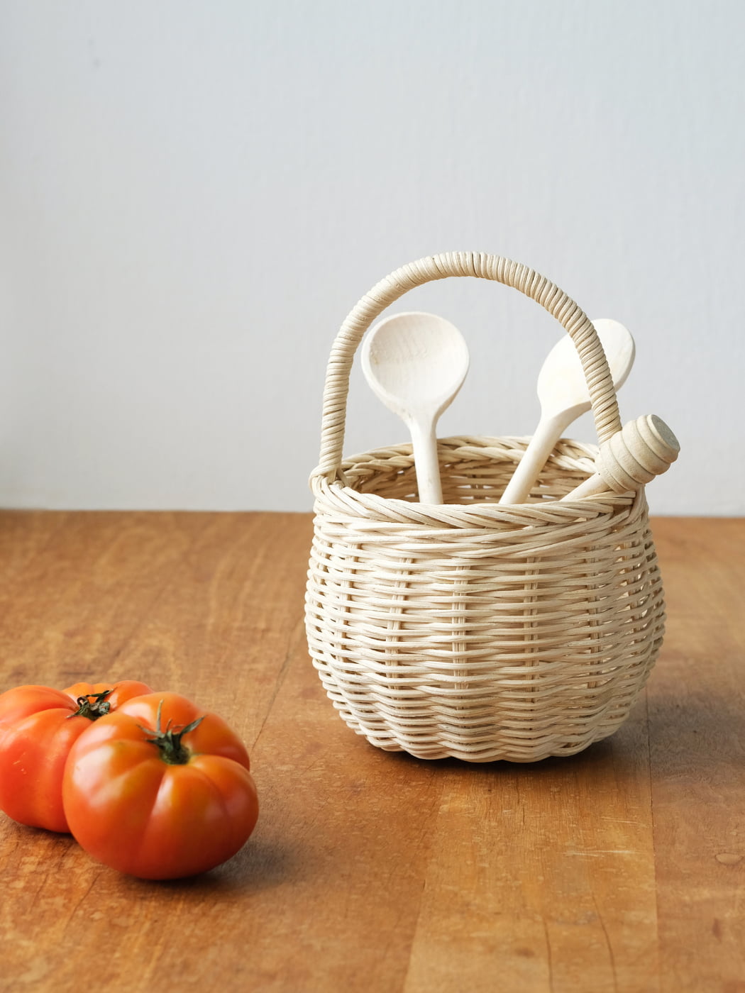 Rattan Berry Basket - Straw