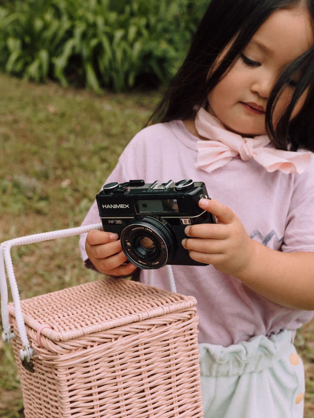 Piki Rattan Basket - Rose