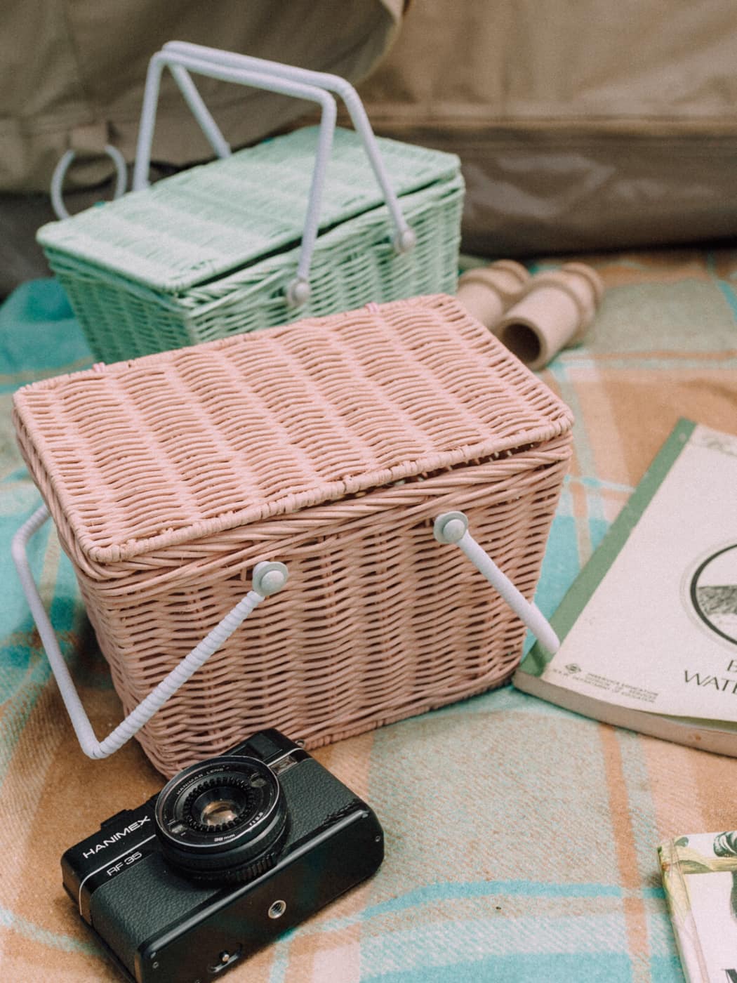 Piki Rattan Basket - Rose