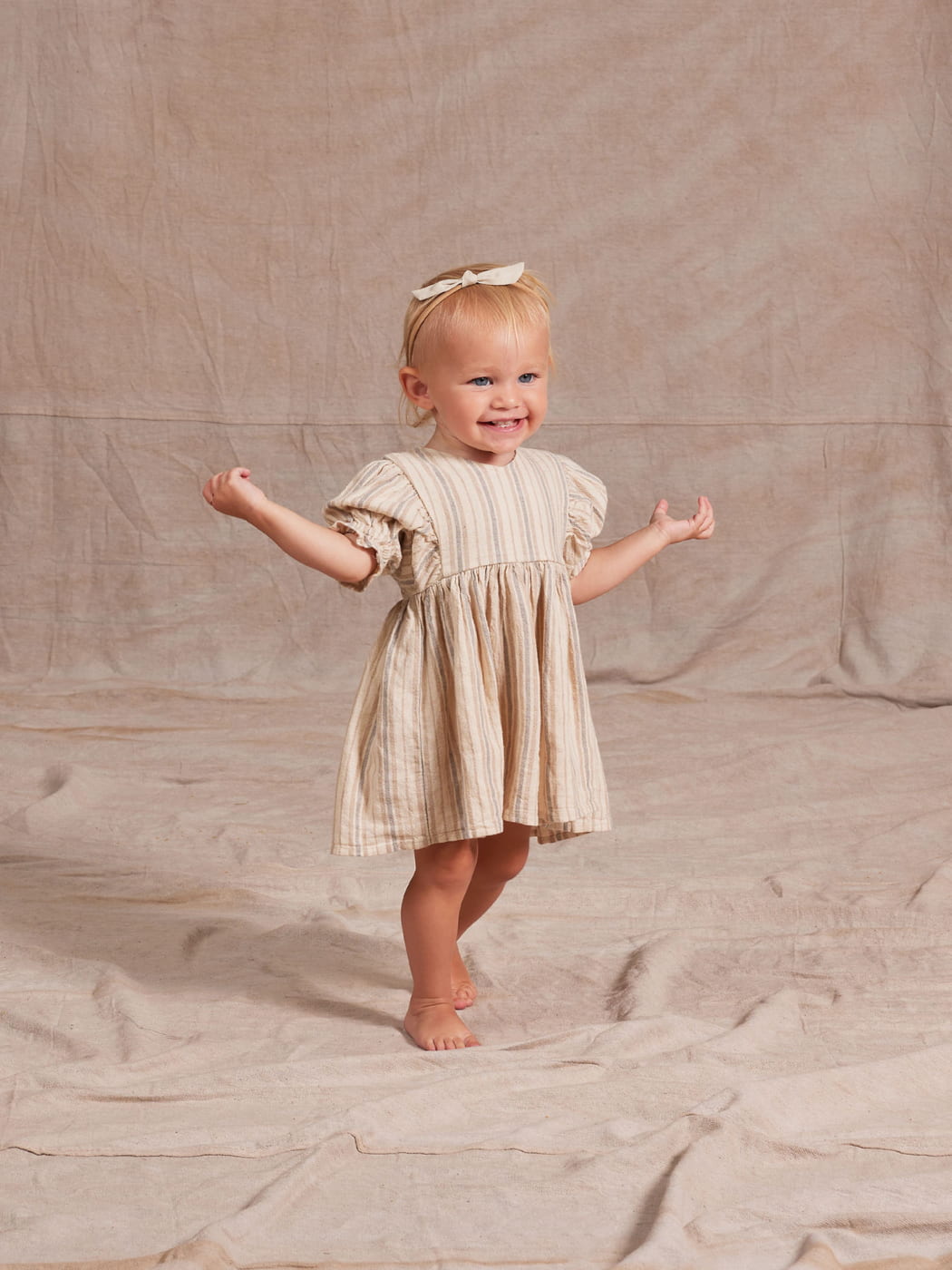 Jolene Dress - Pool Pinstripe