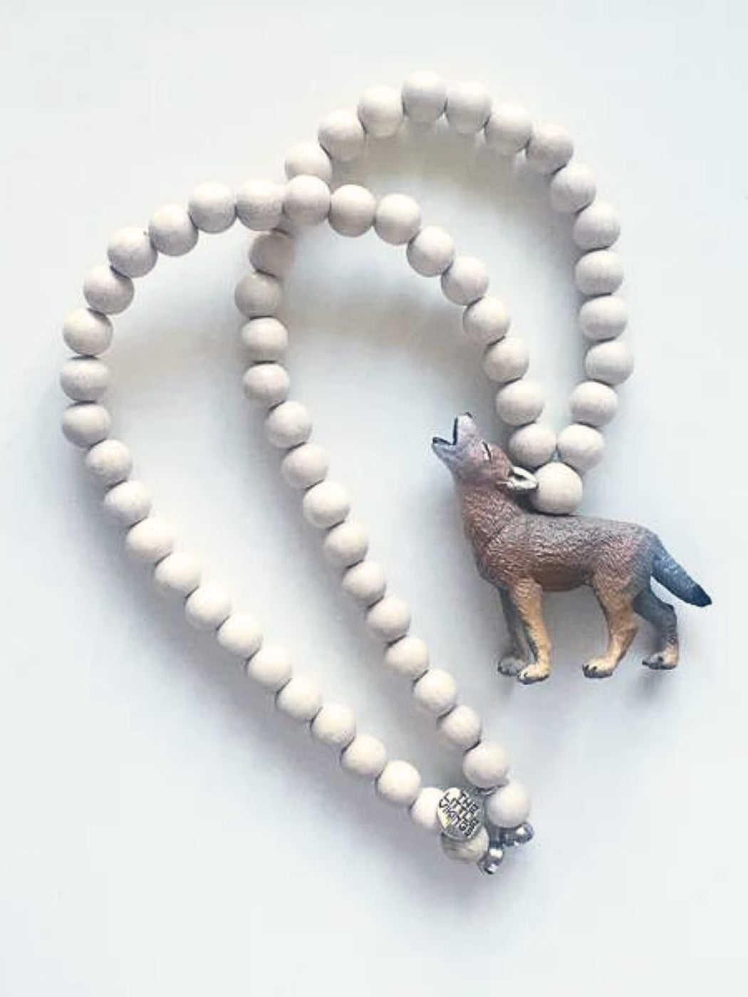 Wooden Animal Necklace - Natural Wolf