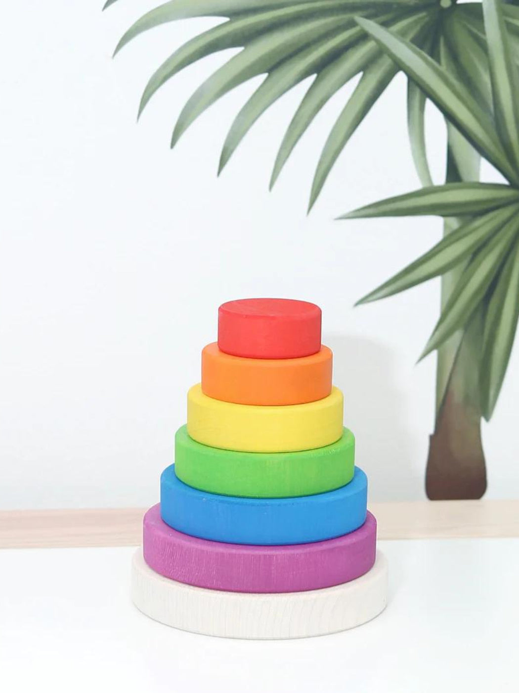 Rainbow Wooden Stacking Tower